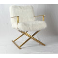 Modern Luxury Design Jodi White Sheepskin Dining Chair